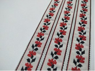 Тасьма з українським орнаментом арт.10685-bl, ціна за 1 метр.