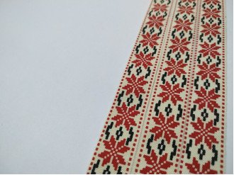 Тасьма з українським орнаментом арт.10700-2-20, ціна за 1 метр.