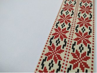 Тесьма с украинским орнаментом арт.10700-2-30, цена за 1 метр.