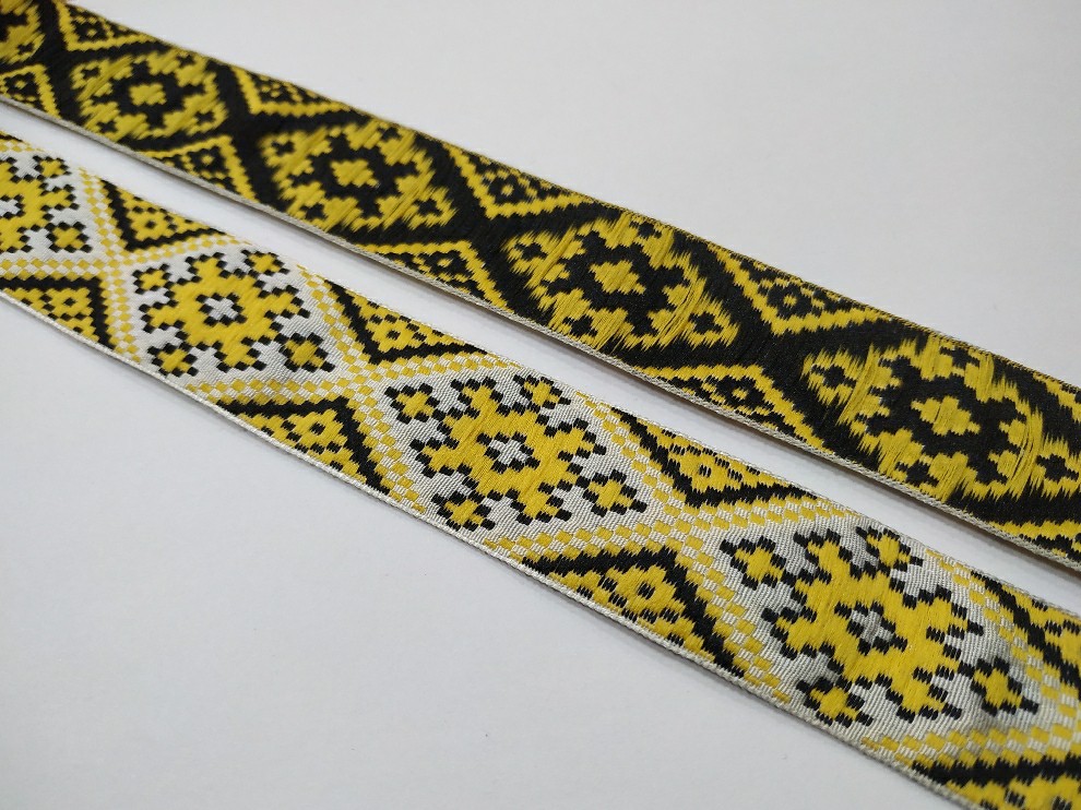 арт.10288-yellow український орнамент тасьма