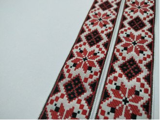 Тесьма с украинским орнаментом арт.10017-red, цена за 1 метр.