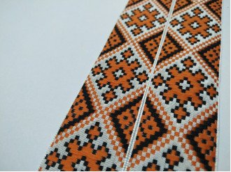 Тесьма с украинским орнаментом арт.10288-orange, цена за 1 метр.