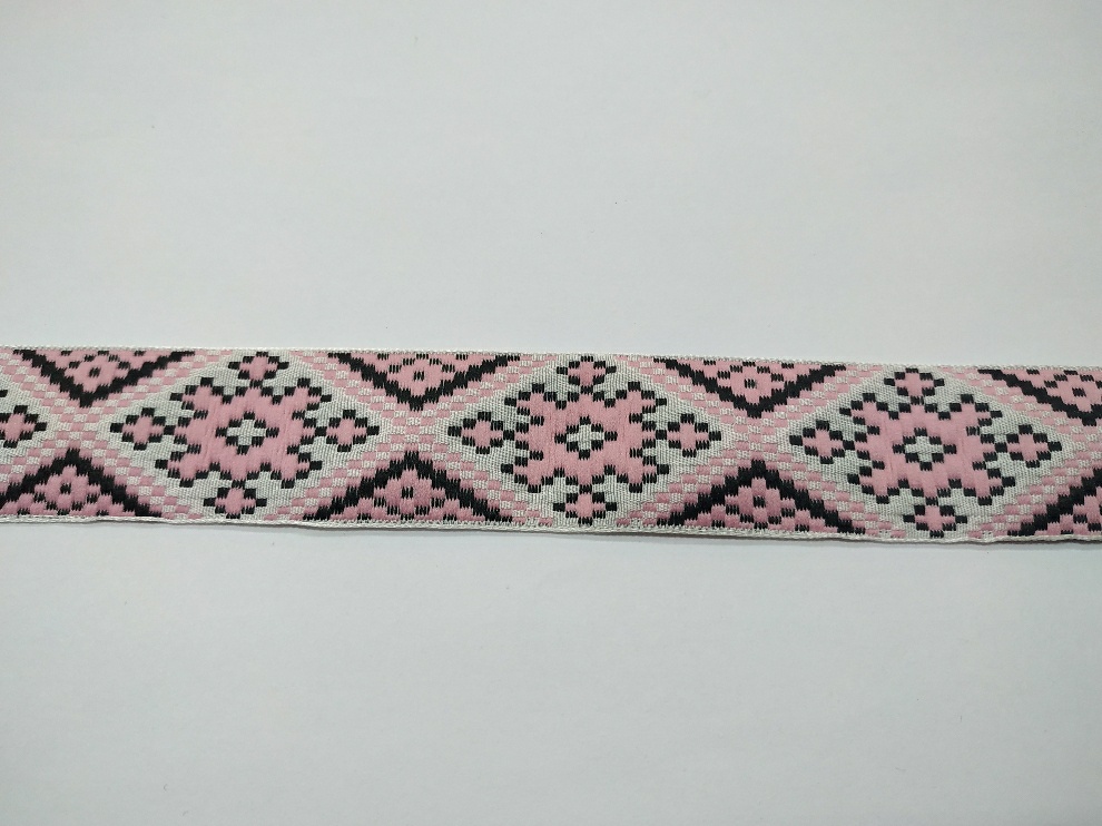 арт.10288-pink український орнамент тасьма