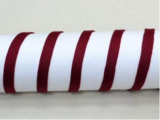Шнур плоский декоративний 10 мм, бордовий, ціна за 1 метр (арт.15058-20)