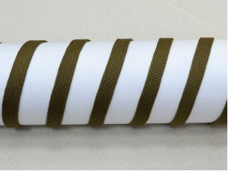 Шнур плоский декоративний 10 мм, хакі, ціна за 1 метр (арт.15058-79)